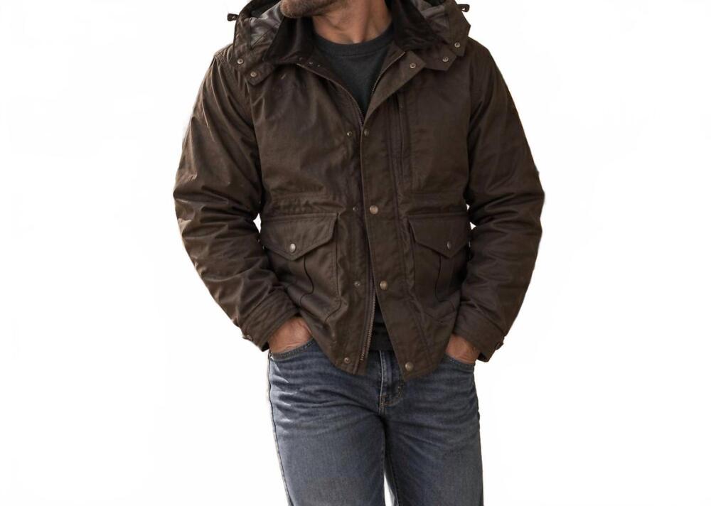 NEW FILSON filson cover cloth woodland jacket in cabin brown